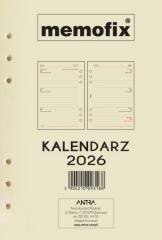 Wkład kalendarzowy 2026 Memofix A5 TDW