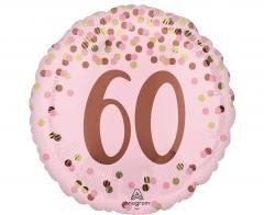 Balon foliowy Pretty pink 60th Birthday 46cm