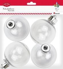 Bombki plastikowe kule 8cm 4szt