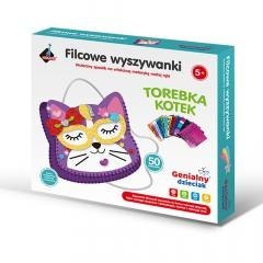 Filcowe wyszywanki - torebka kotek