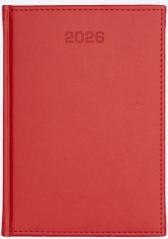 Kalendarz 2026 dzienny A4 Vivella czerwony