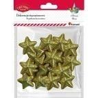 Styropianowe gwiazdki 30x28mm złote 18szt