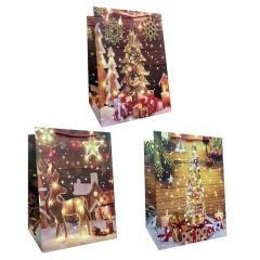 Torebka prezentowa L Boże Narodzenie szerokie dno