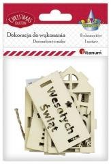 Zawieszka drewniana 3D domek ażurowy 69x56x85mm