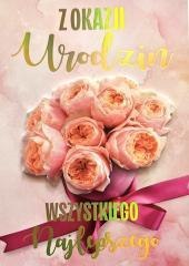 Karnet Urodziny damskie bukiet