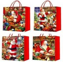 Torebka prezentowa XL Boże Narodzenie szerokie dno