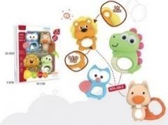 Grzechotka zwierzątko 4szt