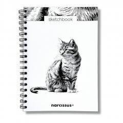 Szkicownik B5/60K na spirali - Kot