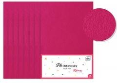 Filc dekoracyjny 8szt różowy