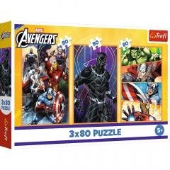 Puzzle 3x80 Dni pełne akcji TREFL