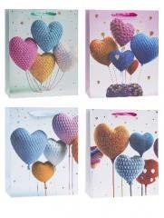 Torebka ozdobna 18x23x8 serce mix ROZETTE