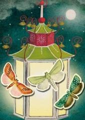 Karnet B6 POP-UP z kopertą Lampion i ćmy