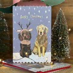 Karnet Święta Psy poroże