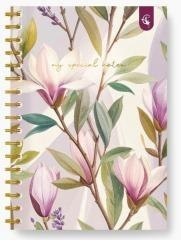 Kołonotatnik ozdobny B5/160K kratka Magnolia
