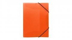 Teczka z gumką A4 PP neon pomarańczowa