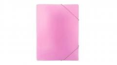 Teczka z gumką A4 PP pastel różowa