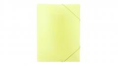 Teczka z gumką A4 PP pastel żółta