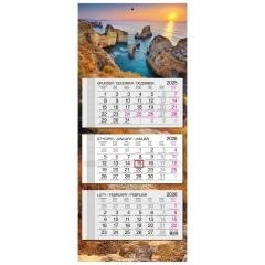 Kalendarz 2026 trójdzielny główka płaska Algarve