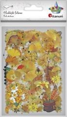 Naklejki foliowe 8 plansz liście, kwiaty, kosze