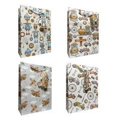 Torebka prezentowa dziecięca L Retro mix