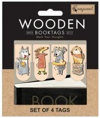 Zakładki drewniane do książki Psy