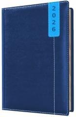 Kalendarz 2026 A4 dzienny registry niebieski