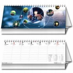 Kalendarz 2026 biurkowy tygodniowy poziomy