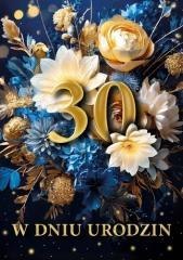 Karnet B6 3D Urodziny 30