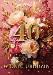 Karnet B6 3D Urodziny 40