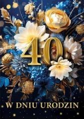 Karnet B6 3D Urodziny 40
