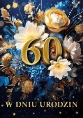 Karnet B6 3D Urodziny 60
