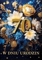 Karnet B6 3D Urodziny 70