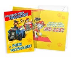 Karnet Urodziny Psi Patrol chłopiec