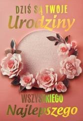 Karnet Urodziny damskie kwiaty