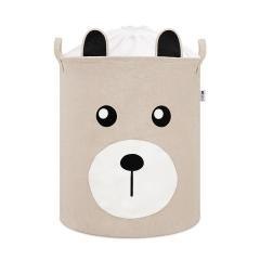 Kosz na zabawki bawełniany beżowy miś XL