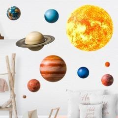 Naklejki na ścianę do pokoju dziecka planety