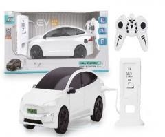 Auto RC ze stacją do ładowania białe