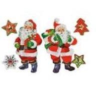Dekoracje samoprzylepne 3D Mikołaje 11szt