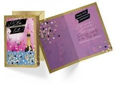 Karnet B6 Urodziny szampan