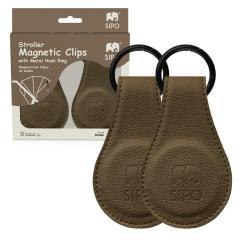 Klipsy magnetyczne do wózka brązowa 2szt