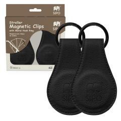 Klipsy magnetyczne do wózka czarne 2szt