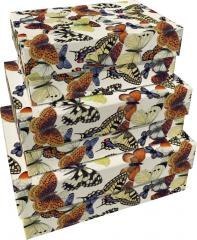 Pudełka ozdobne Motyle 3szt