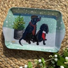 Taca mała Świąteczne psy przy choince Święta BN