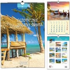Kalendarz 2026 B3 13 plansz Egzot. Zakątki Świata