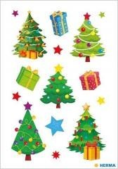 Naklejki choinki i prezenty