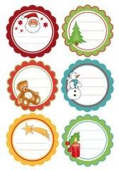 Naklejki na prezenty kółka