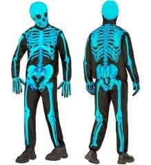 Strój szkielet neonowy niebieski rozm. 140