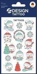 Tatuaże bożonarodzeniowe dla dzieci - bałwanki