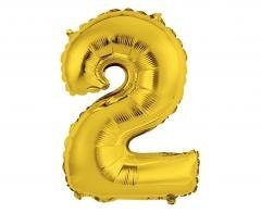 Balon foliowy 2 złoty 35cm