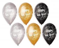 Balony Premium Happy New Year 33cm 25szt